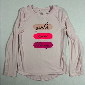 Jumping Beans Girls’ Light Pink Long Sleeve Performance Tee Size 8